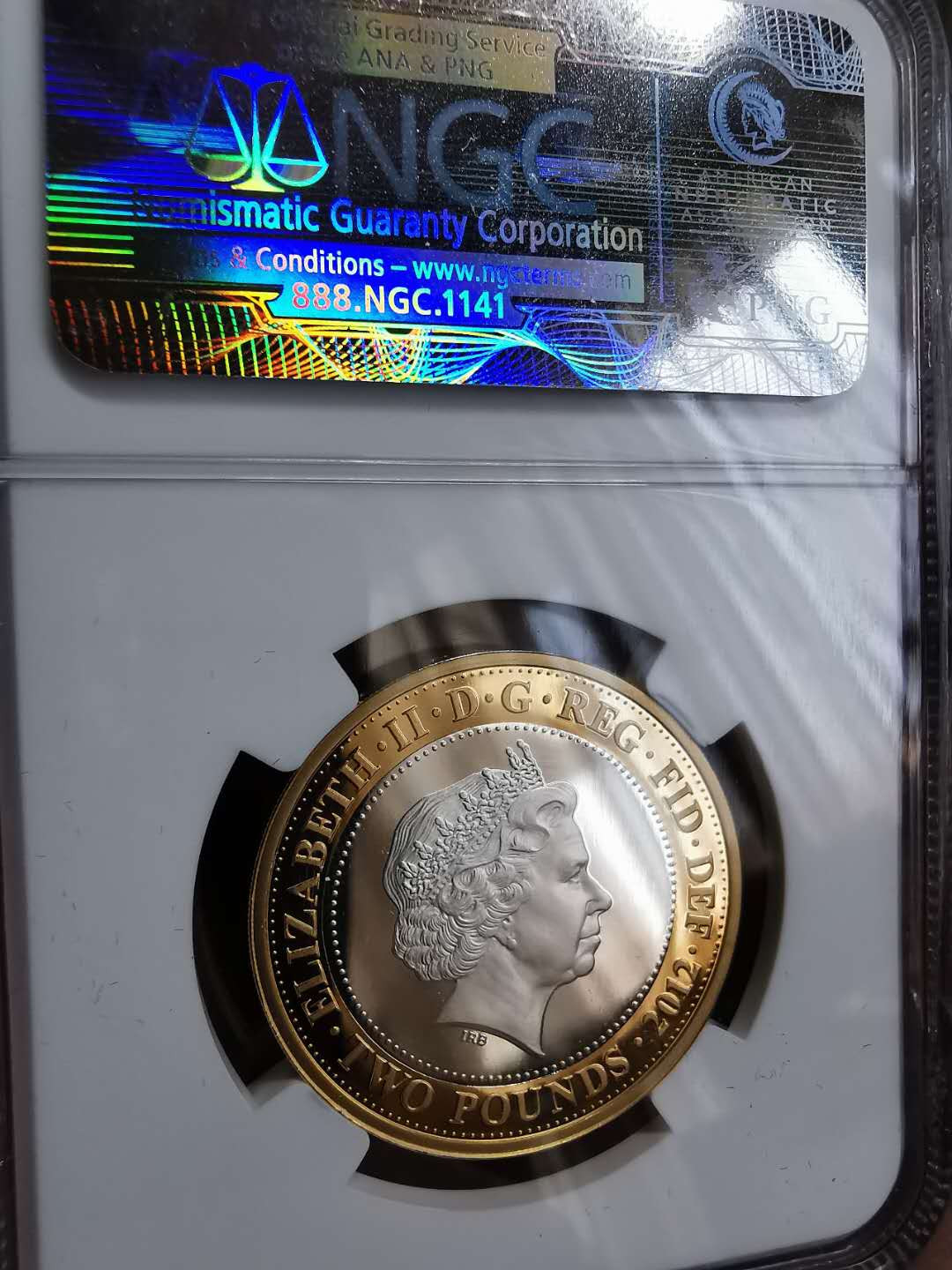 凡希社世界钱币微拍第一百十一期 2012英国奥运传递2镑双色银币NGC-PF70UC初铸150枚！