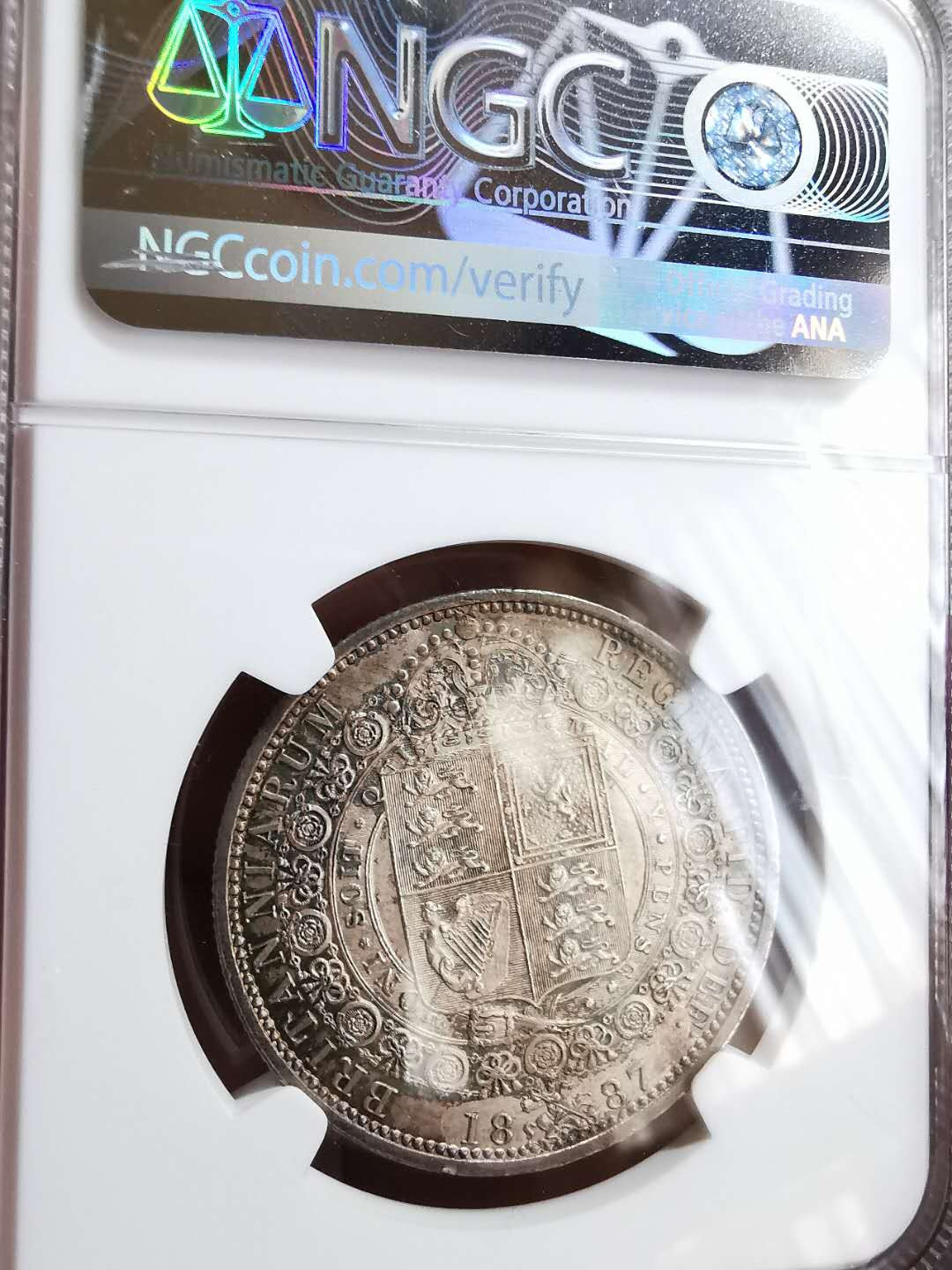 凡希社世界钱币微拍第一百十一期 1887老维1/2克朗NGC-MS63