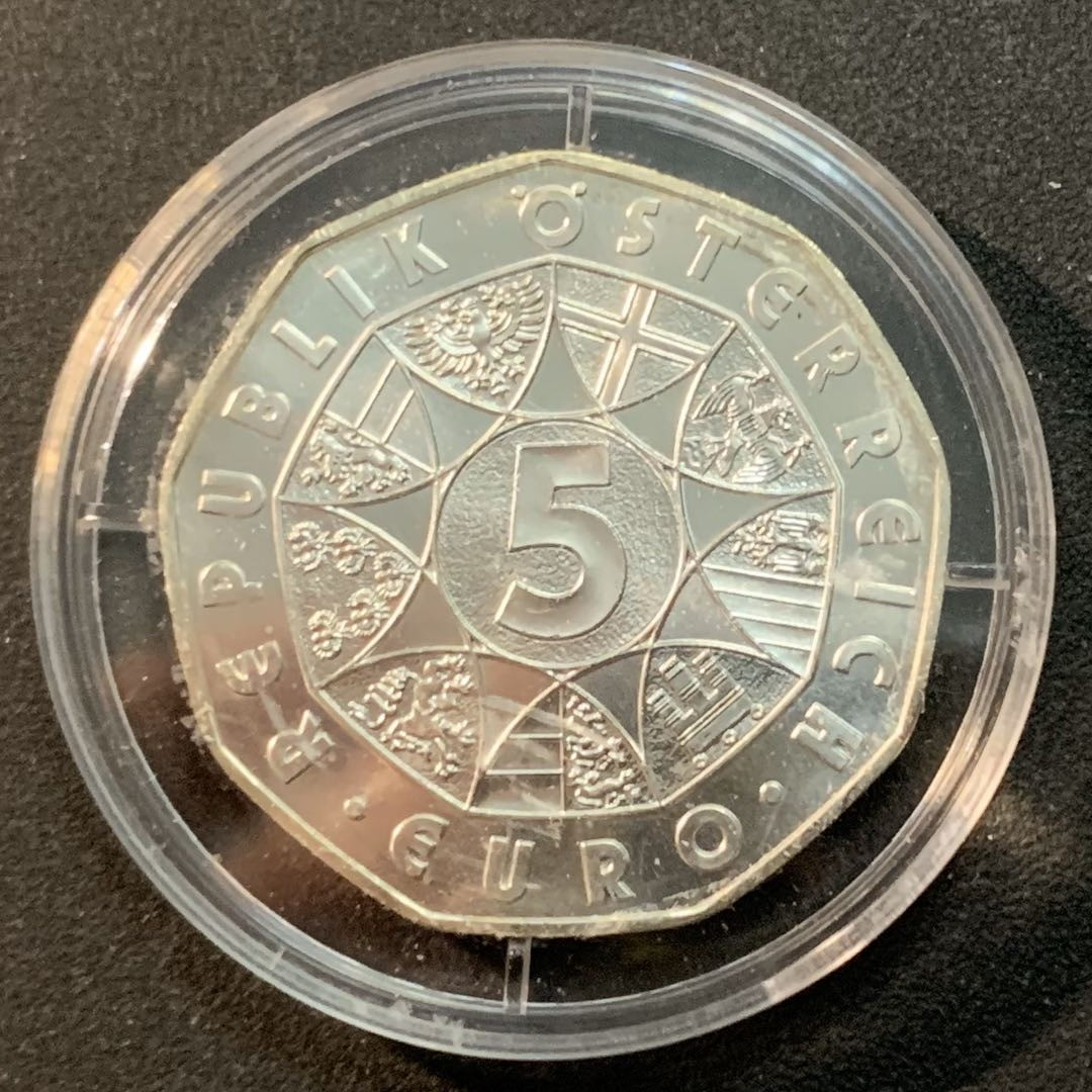 紫瑗钱币—微拍第32期  奥地利 2003年 水库生物 5欧元 10克 0.8银 