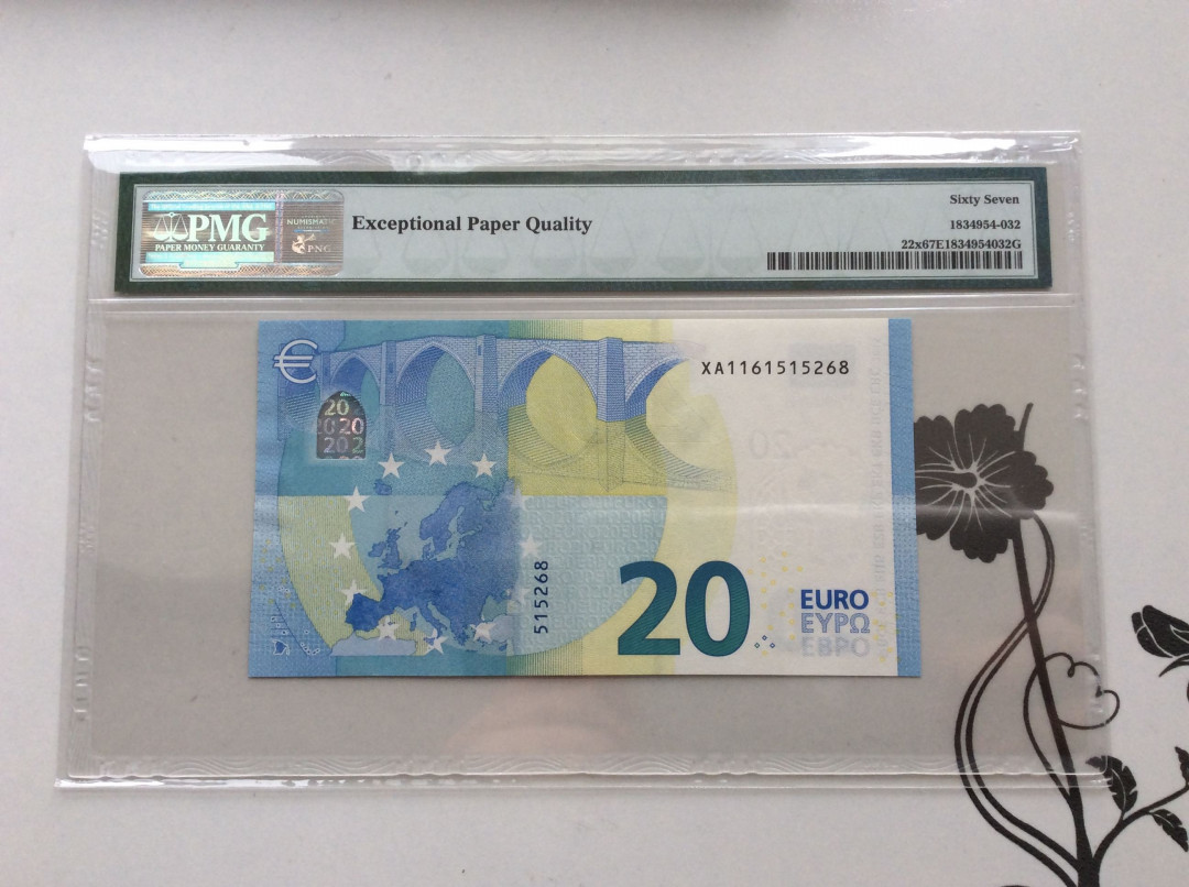 【收藏联盟】第124期拍卖——征服者科尔特斯（共50拍） 欧盟 2015年 20欧元 德国版 PMG67EPQ