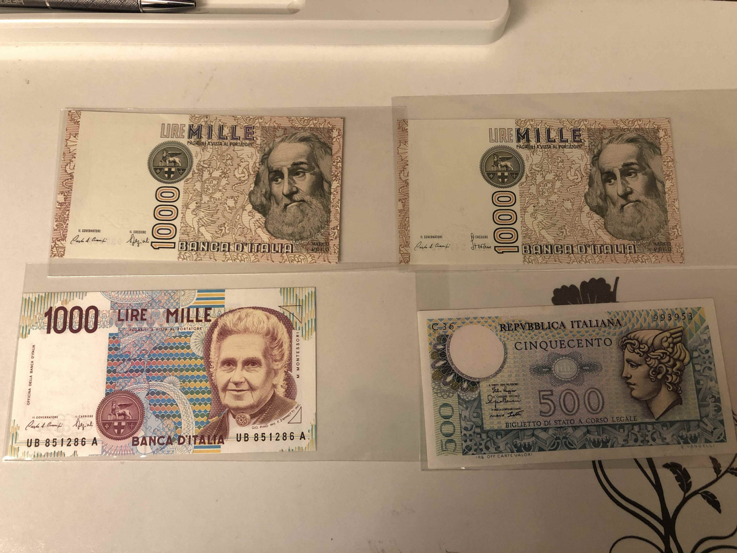 【收藏联盟】第124期拍卖——征服者科尔特斯（共50拍） 【一组8张】意大利纸币一组 500-10000里拉 UNC/UNC-