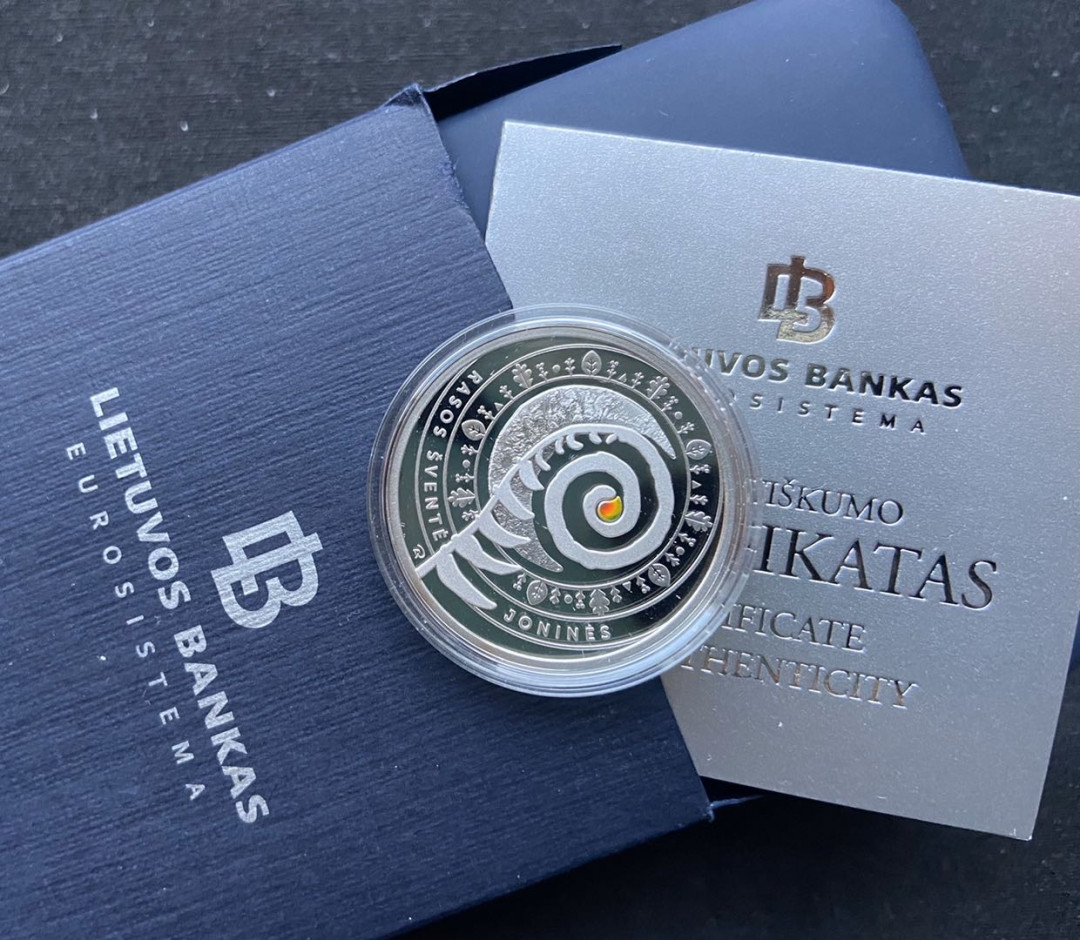 【币观天下】第九十九期钱币拍卖 【立陶宛】2018年获奖币仲夏夜5欧元精制银币