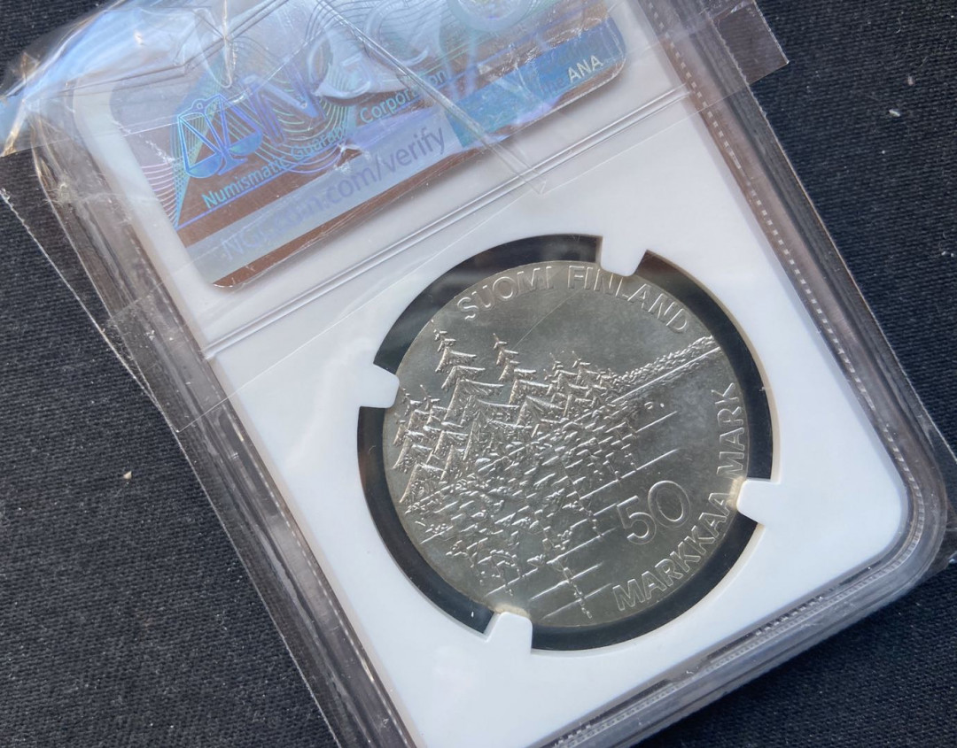 【币观天下】第九十九期钱币拍卖 【芬兰】芬兰获奖币卡拉瓦拉【ngc66】