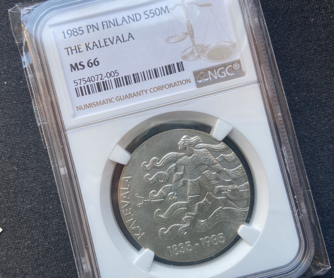 【币观天下】第九十九期钱币拍卖 【芬兰】芬兰获奖币卡拉瓦拉【ngc66】