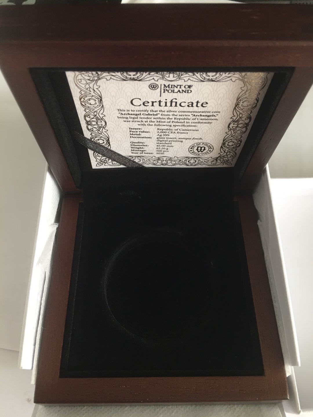 【币观天下】第九十九期钱币拍卖 【喀麦隆】喀麦隆玻璃系列大天使加百列【蓝标ngc70】