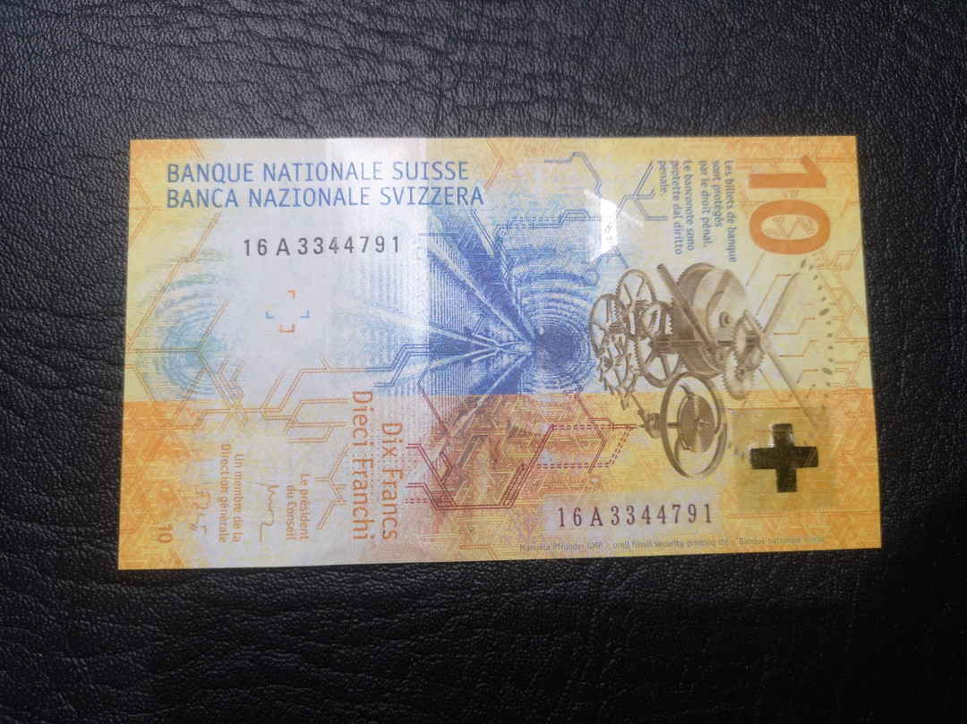 《外钞收藏家》第七十六期拍卖 瑞士最新版10法郎  16A首发 全新绝品
