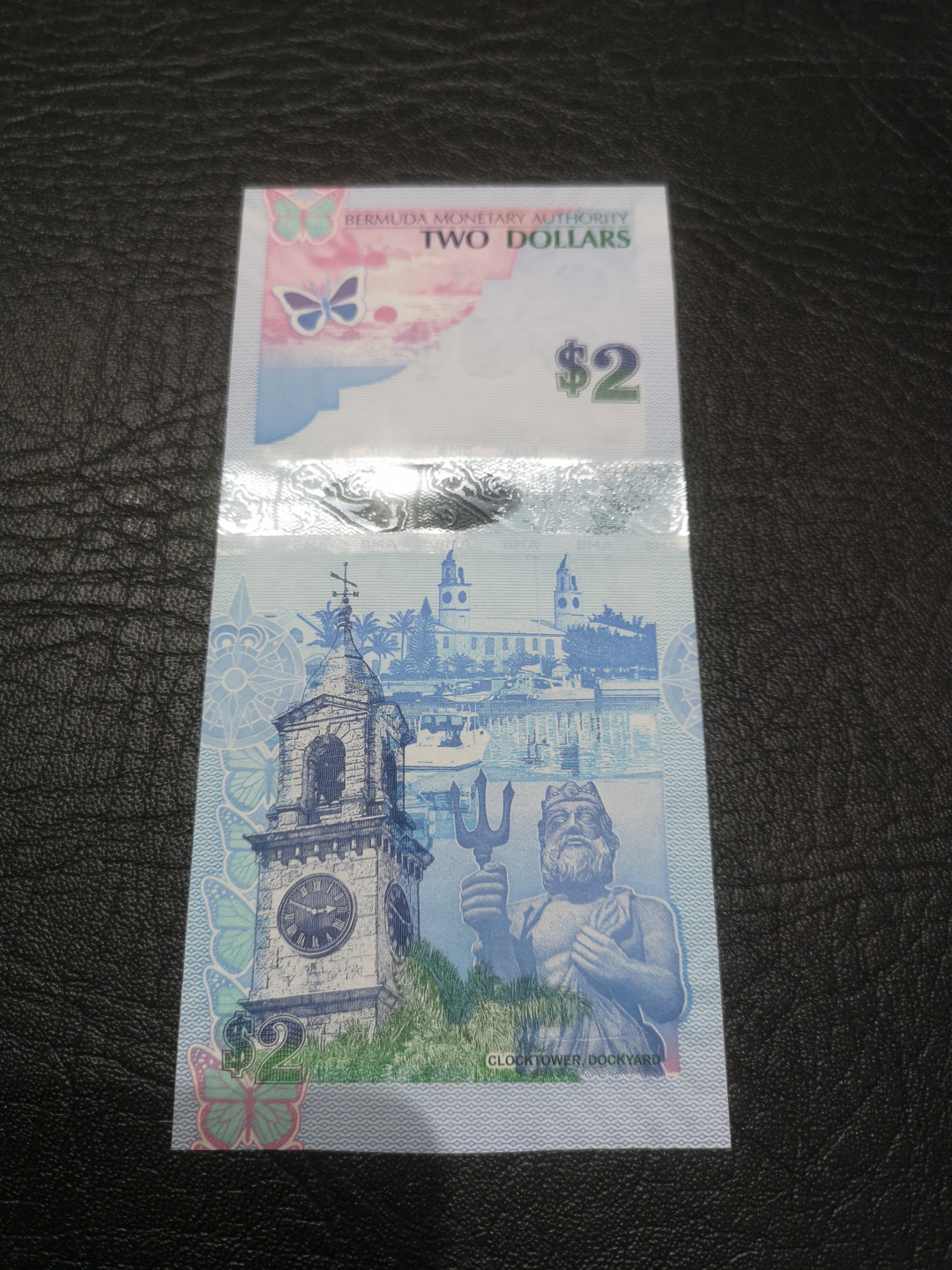 《外钞收藏家》第七十六期拍卖 百慕大精美 蓝鸟 2$ 雕刻很棒  绝品一张 难得的小精品