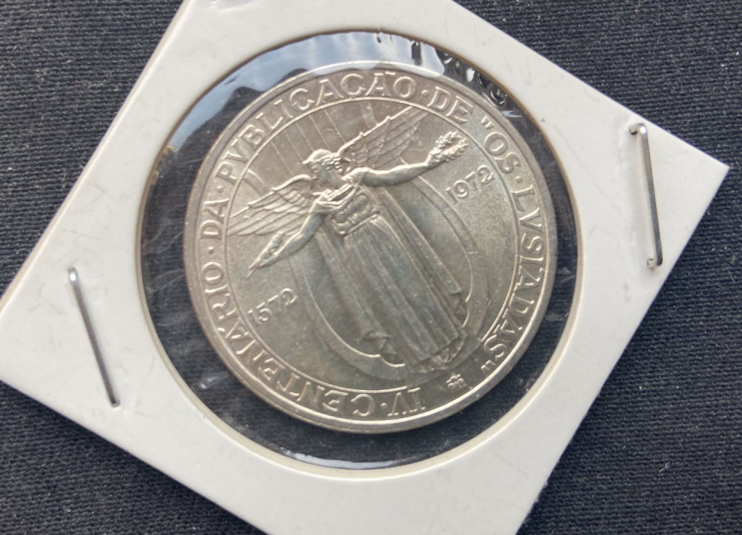 【币观天下】第九十九期钱币拍卖 【葡萄牙】葡萄牙1972年50埃斯库多纪念银币 英雄史诗《卡济塔尼亚人之歌》