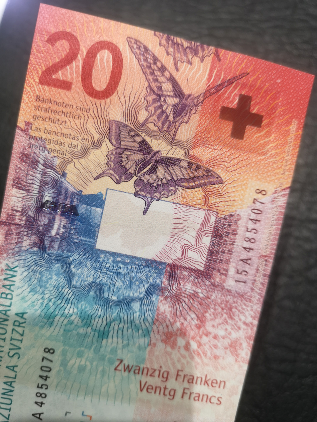 《外钞收藏家》第七十六期拍卖 瑞士最新版20法郎  15A首发 全新绝品