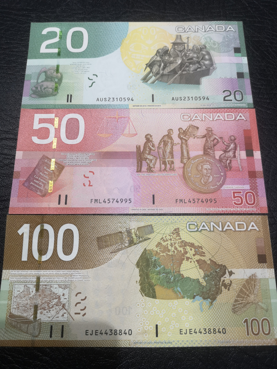 《外钞收藏家》第七十六期拍卖 加拿大旅版 七张大全套  包含初版两张  张张绝品 配齐难得