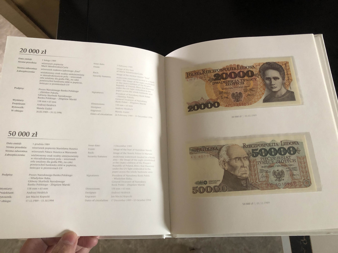 【收藏联盟】第126期拍卖——数字迷踪（共45拍） 【一组23张】波兰 1975-1996年 纸币册大全套 全新UNC 10-200万扎罗提 