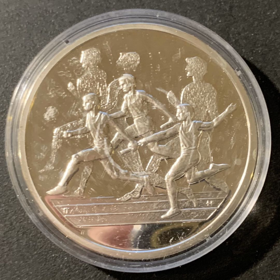 紫瑗钱币—微拍第33期  希腊 2004年 雅典奥运会 古代跑步 10欧元 33.6克 0.925银 精制