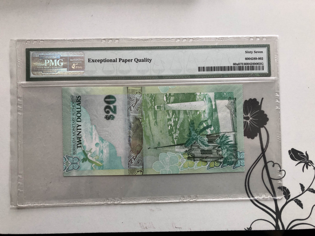 【收藏联盟】第126期拍卖——数字迷踪（共45拍） 【A1冠小号】百慕大 2009年20元 PMG67高分 