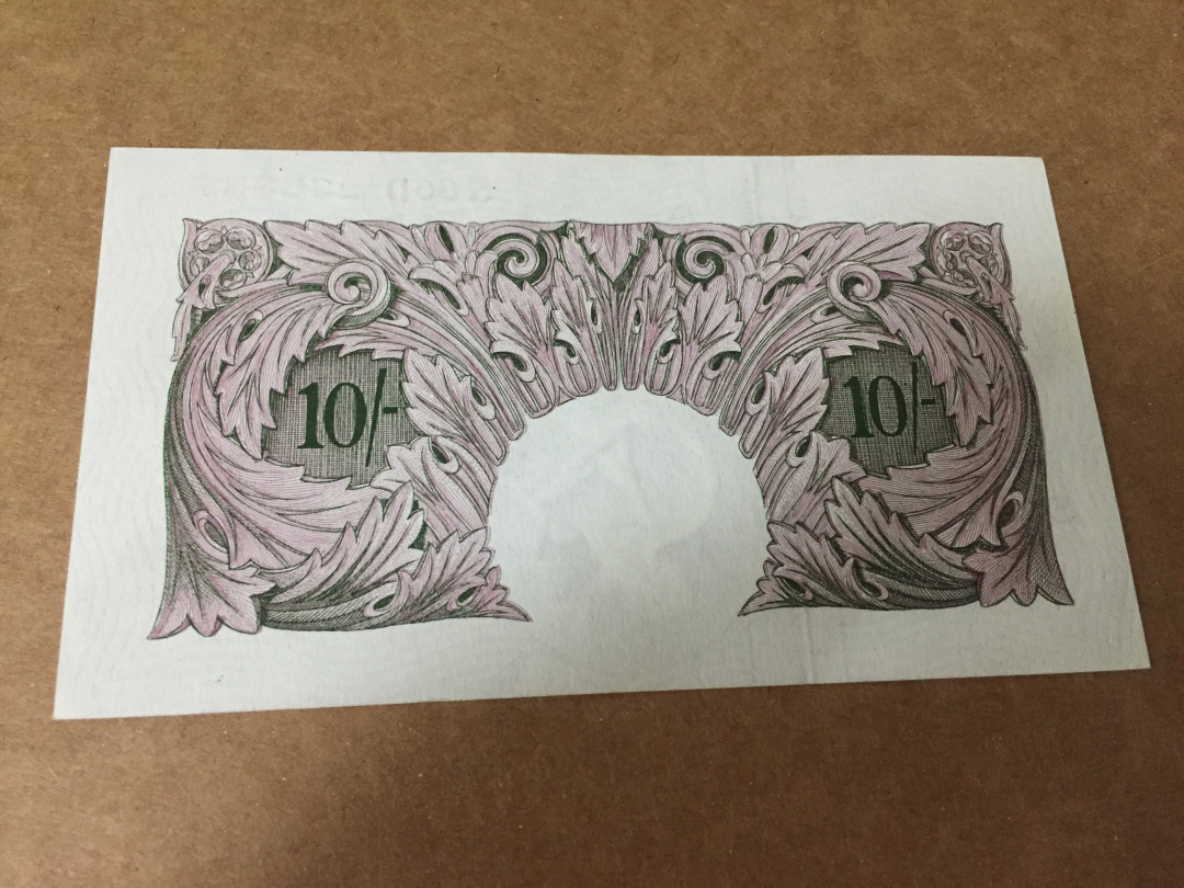 【收藏联盟】第126期拍卖——数字迷踪（共45拍） 英国 A序列1940年 10先令 二战期间 紫色版本稀少 全新UNC绝品
