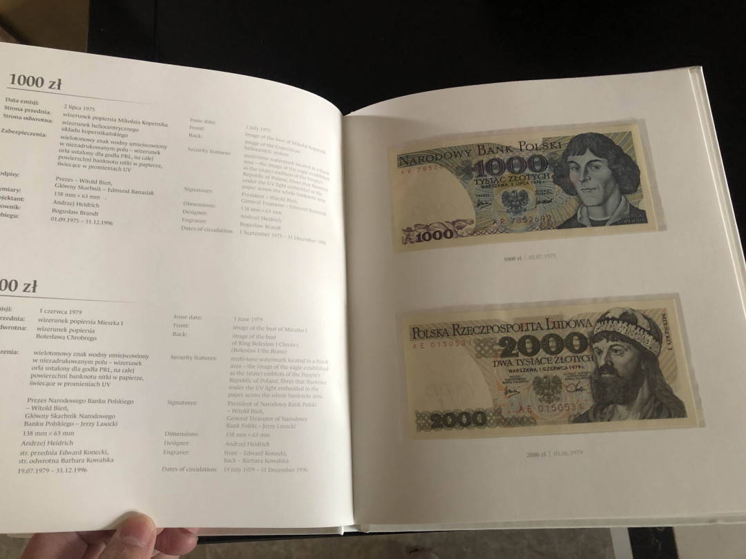 【收藏联盟】第126期拍卖——数字迷踪（共45拍） 【一组23张】波兰 1975-1996年 纸币册大全套 全新UNC 10-200万扎罗提 