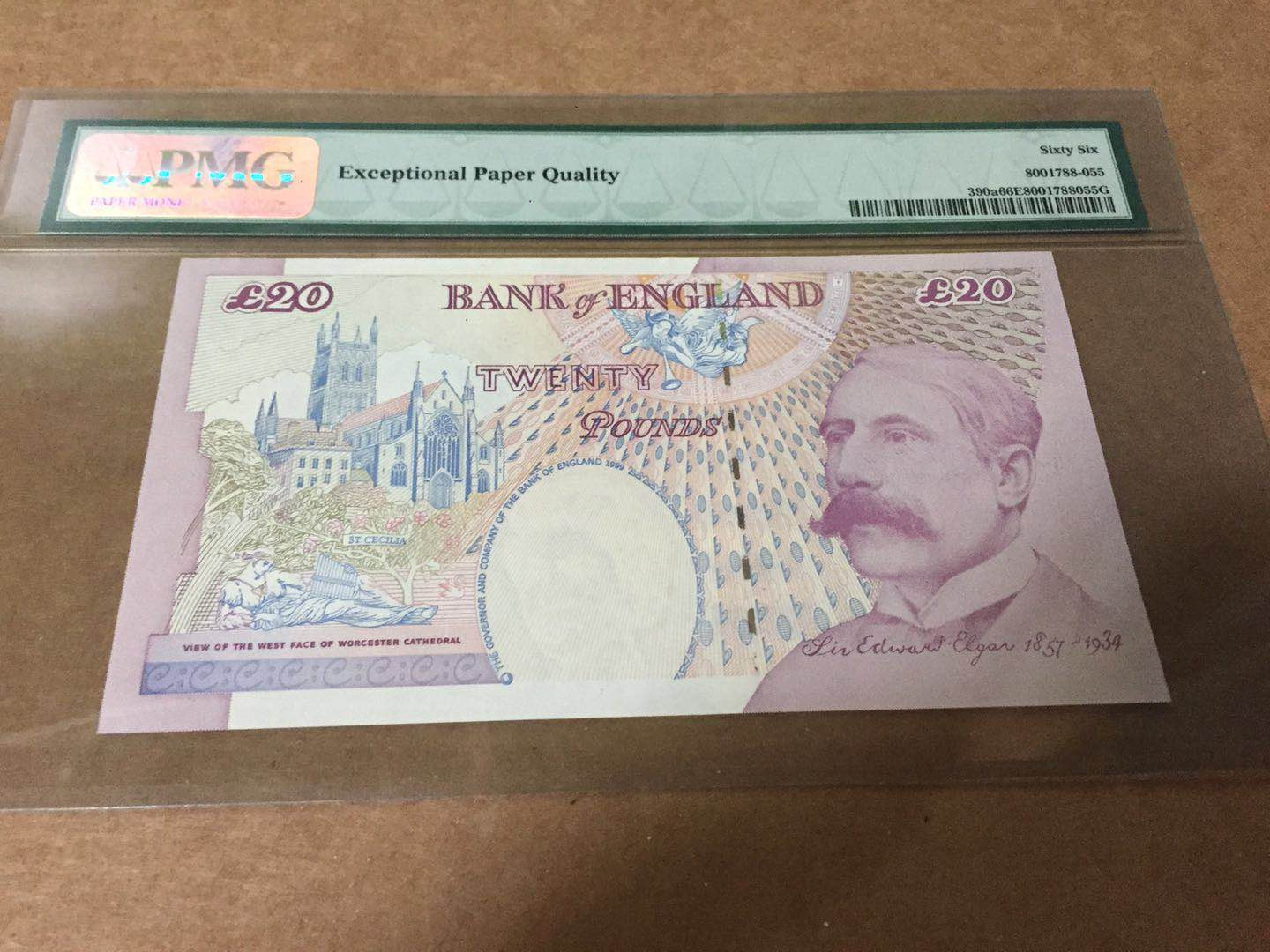 【收藏联盟】第126期拍卖——数字迷踪（共45拍） 【首发冠全同263小号】英国 1999-2006年 5-10-20-50镑 全部PMG66EPQ 非常值得收藏的一套