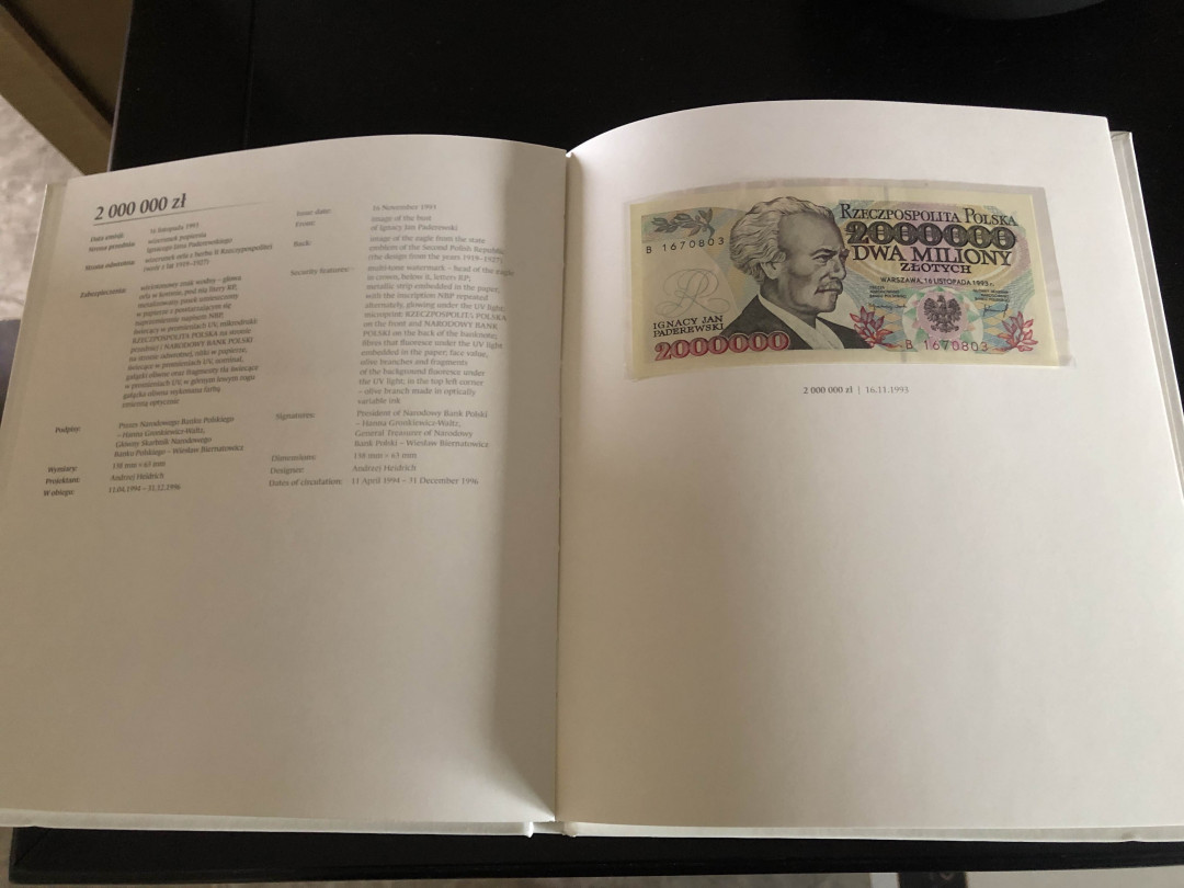 【收藏联盟】第126期拍卖——数字迷踪（共45拍） 【一组23张】波兰 1975-1996年 纸币册大全套 全新UNC 10-200万扎罗提 