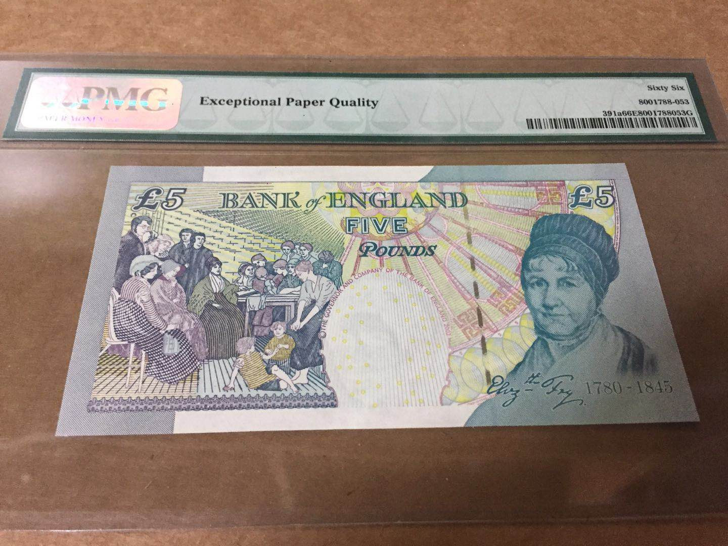 【收藏联盟】第126期拍卖——数字迷踪（共45拍） 【首发冠全同263小号】英国 1999-2006年 5-10-20-50镑 全部PMG66EPQ 非常值得收藏的一套