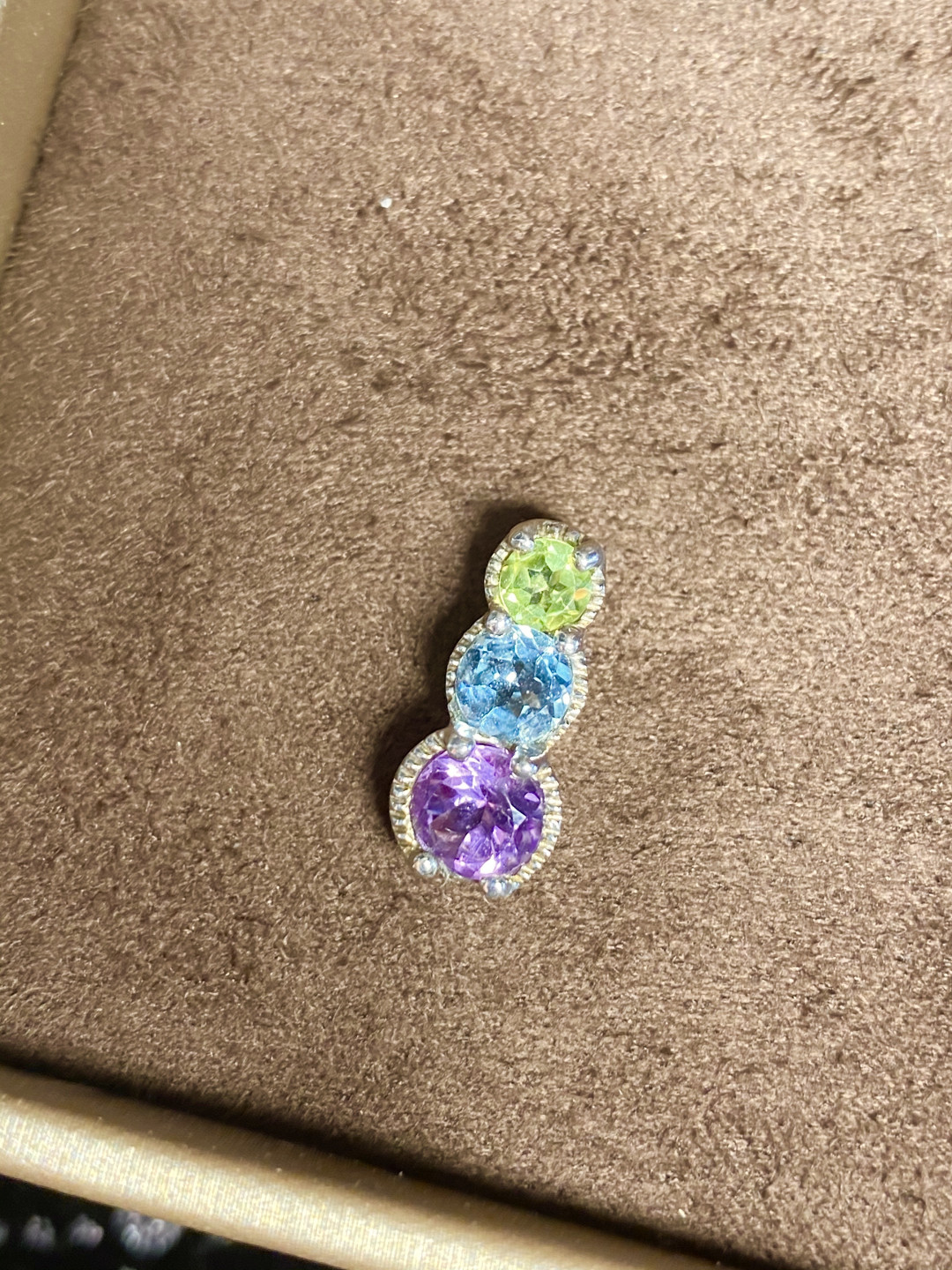 【3月14日 裸石、银饰、18K首饰】HH GEMS 3月综合拍卖特辑 925银 做旧感 斯里兰卡制作 宝石级天然紫水晶 托帕 橄榄石 吊坠