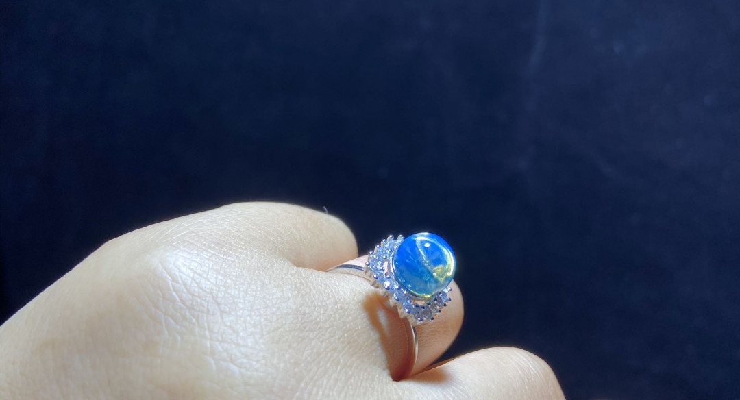 多米尼加蓝珀专场 多米尼加蓝珀女戒