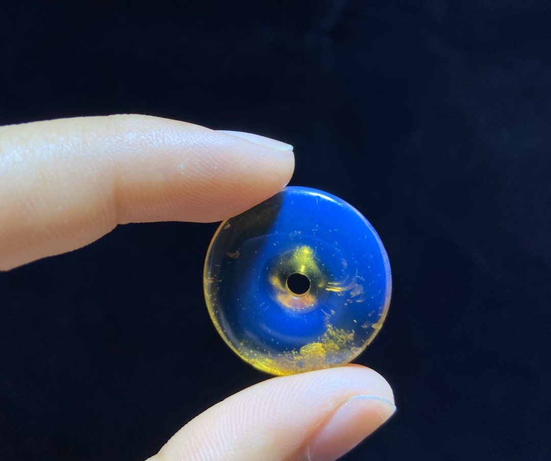 多米尼加蓝珀专场 多米尼加蓝珀平安扣