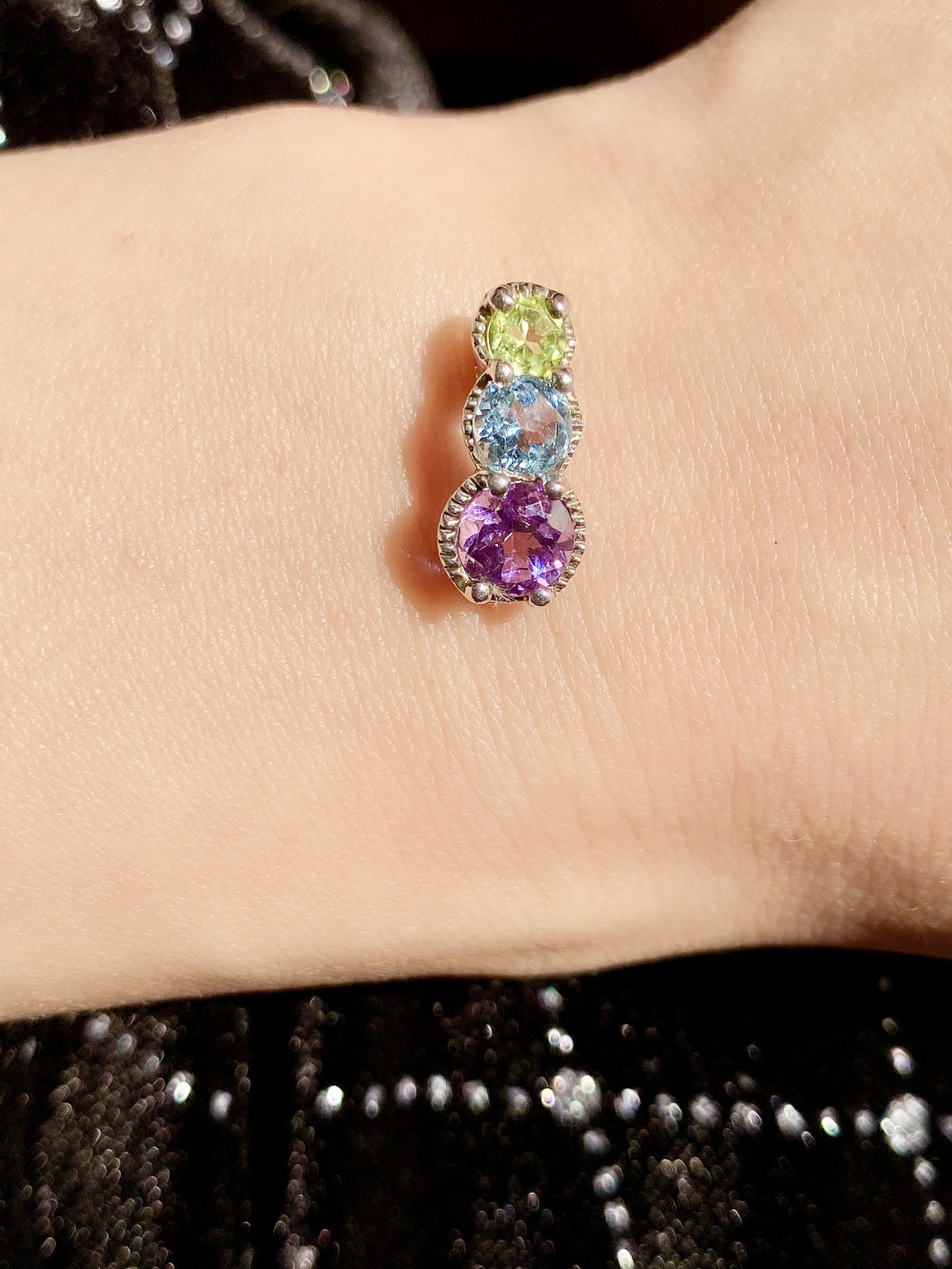 【3月14日 裸石、银饰、18K首饰】HH GEMS 3月综合拍卖特辑 925银 做旧感 斯里兰卡制作 宝石级天然紫水晶 托帕 橄榄石 吊坠