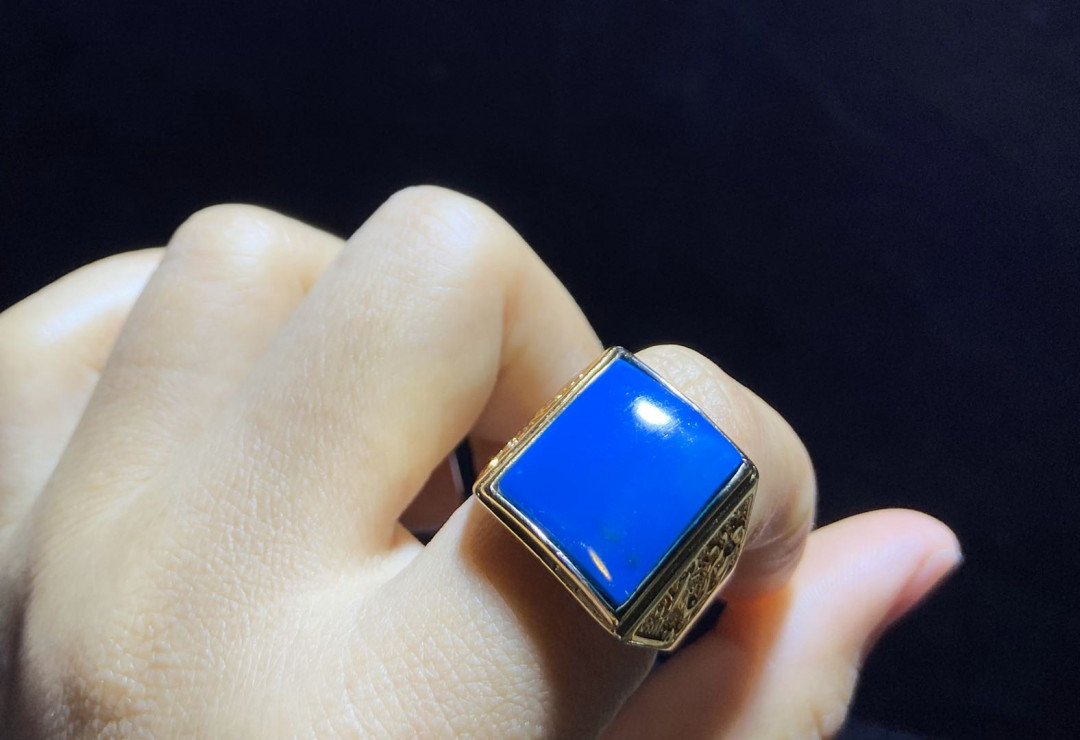 多米尼加蓝珀专场 多米尼加蓝珀男戒