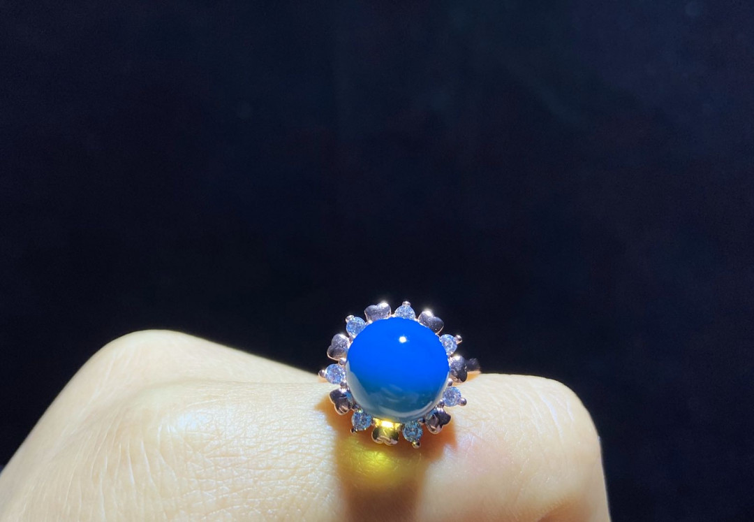 多米尼加蓝珀专场 多米尼加蓝珀女戒