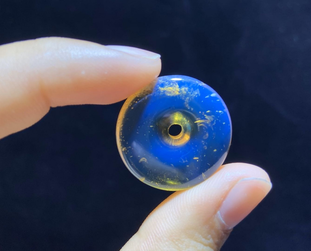 多米尼加蓝珀专场 多米尼加蓝珀平安扣