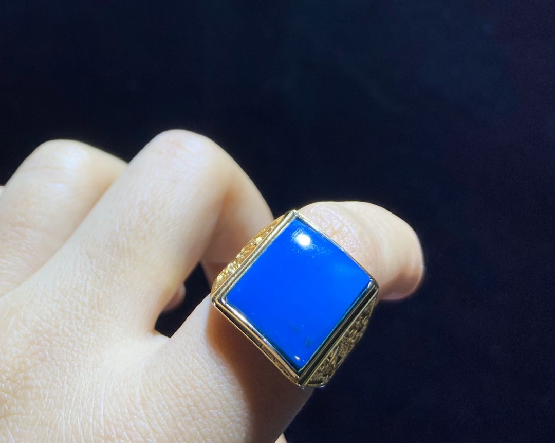 多米尼加蓝珀专场 多米尼加蓝珀男戒