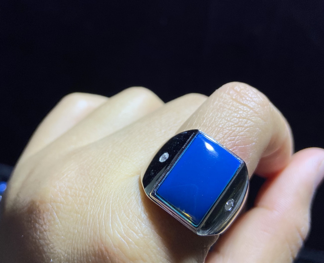 多米尼加蓝珀专场 多米尼加蓝珀男戒