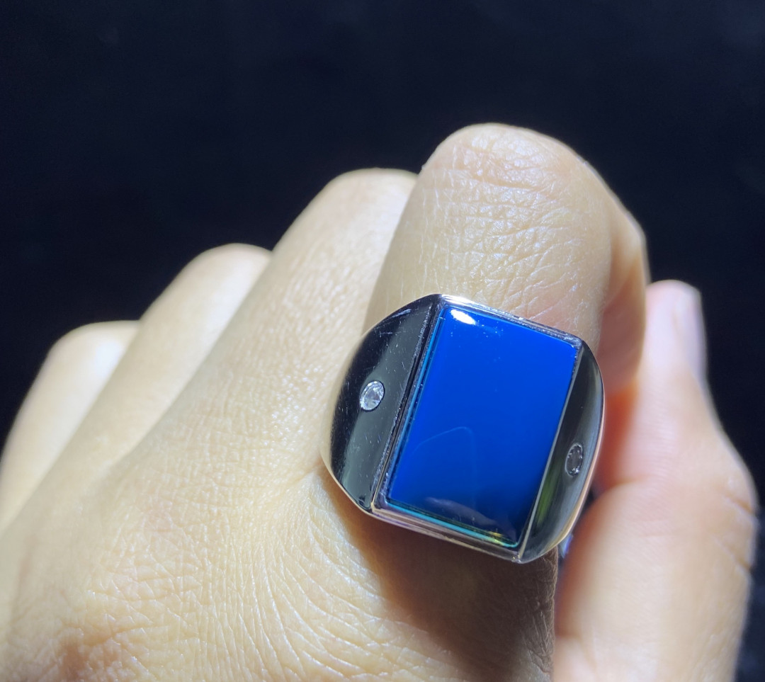 多米尼加蓝珀专场 多米尼加蓝珀男戒