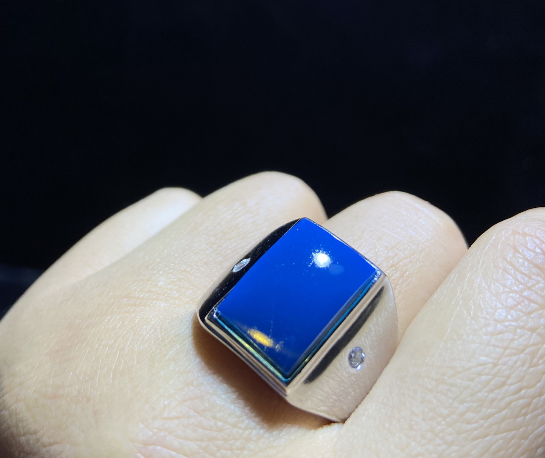 多米尼加蓝珀专场 多米尼加蓝珀男戒