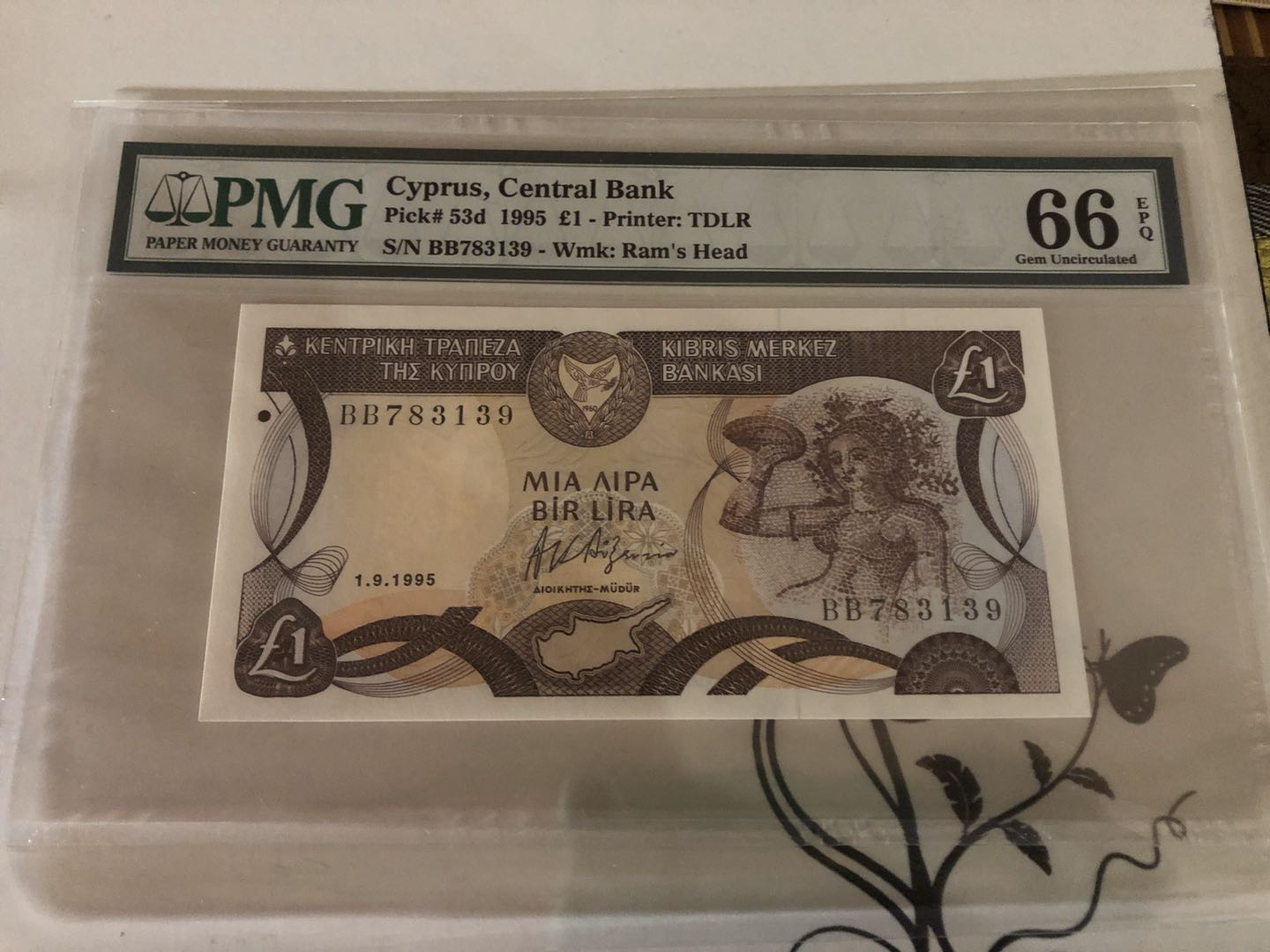 【收藏联盟】第127期拍卖——花神迎春（共50拍） 塞浦路斯1995年1镑PMG66 EPQ 小仙女