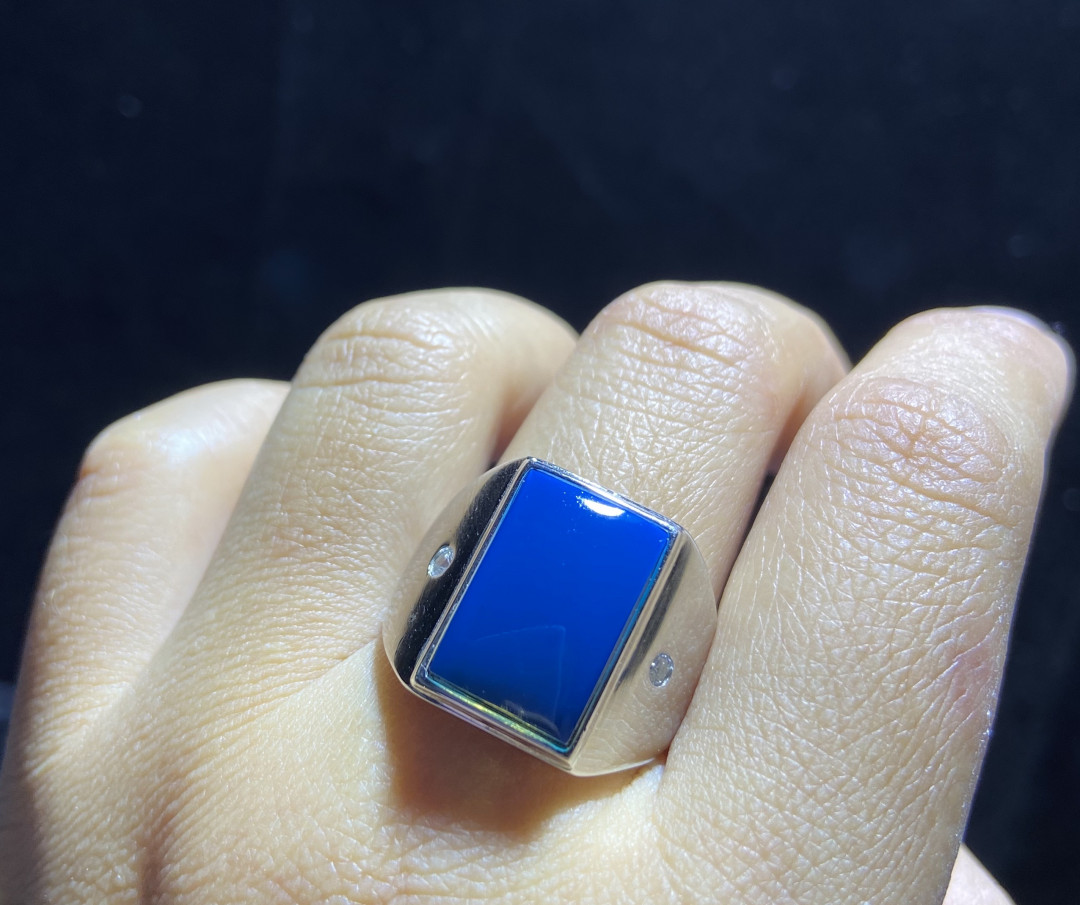 多米尼加蓝珀专场 多米尼加蓝珀男戒