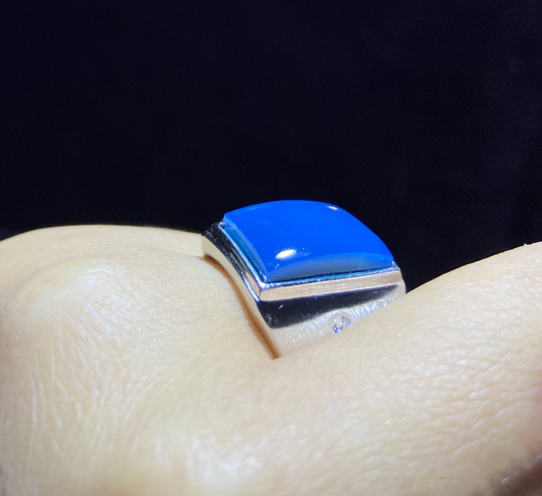 多米尼加蓝珀专场 多米尼加蓝珀男戒