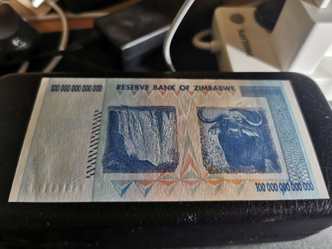 【鲸贝乐淘】千字文·第“盖此身发”号拍卖 【津巴布韦】2008年100万亿，AA冠，全新全品UNC 