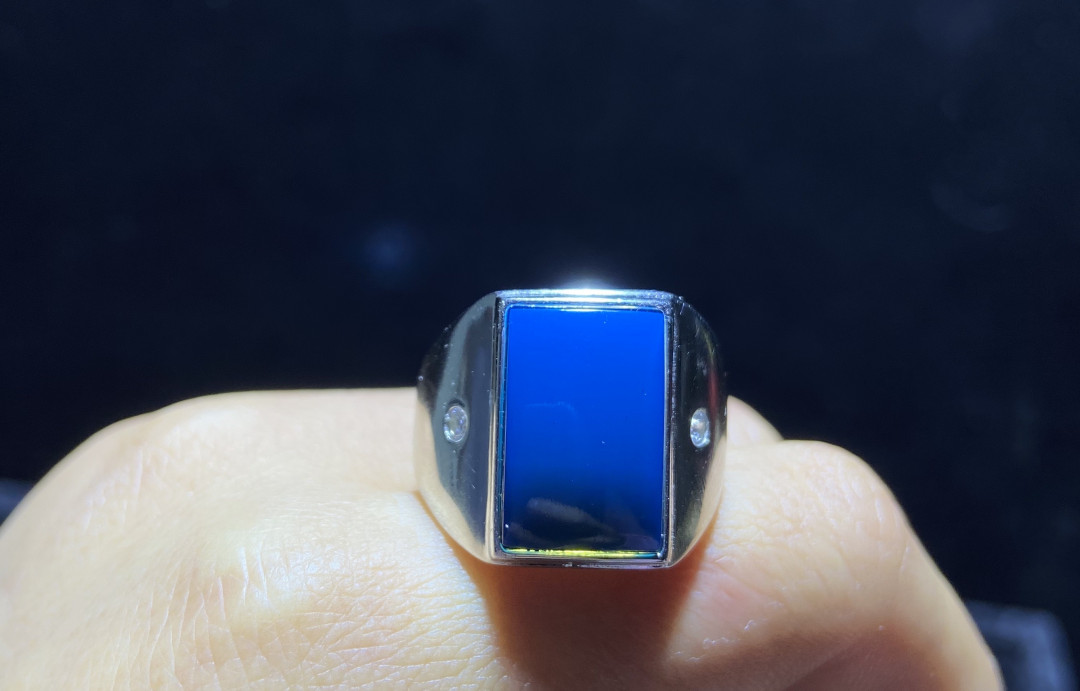 多米尼加蓝珀专场 多米尼加蓝珀男戒