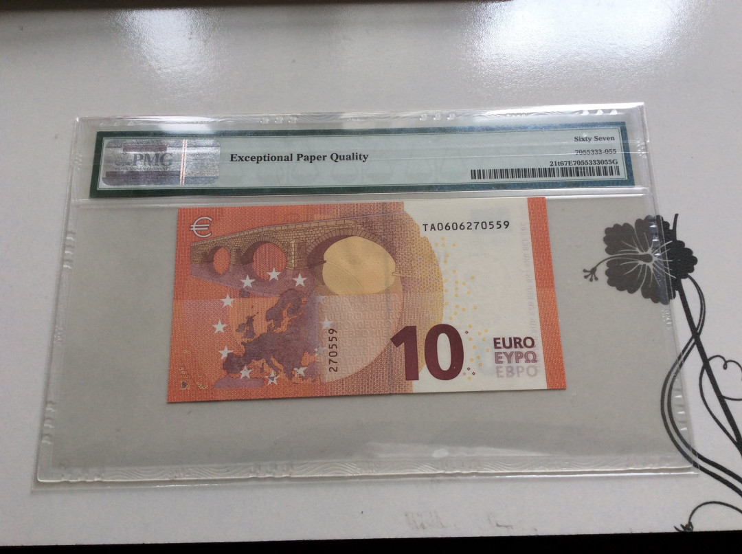 【收藏联盟】第127期拍卖——花神迎春（共50拍） 欧盟 2014年 10欧元 PMG67EPQ 爱尔兰版 较少