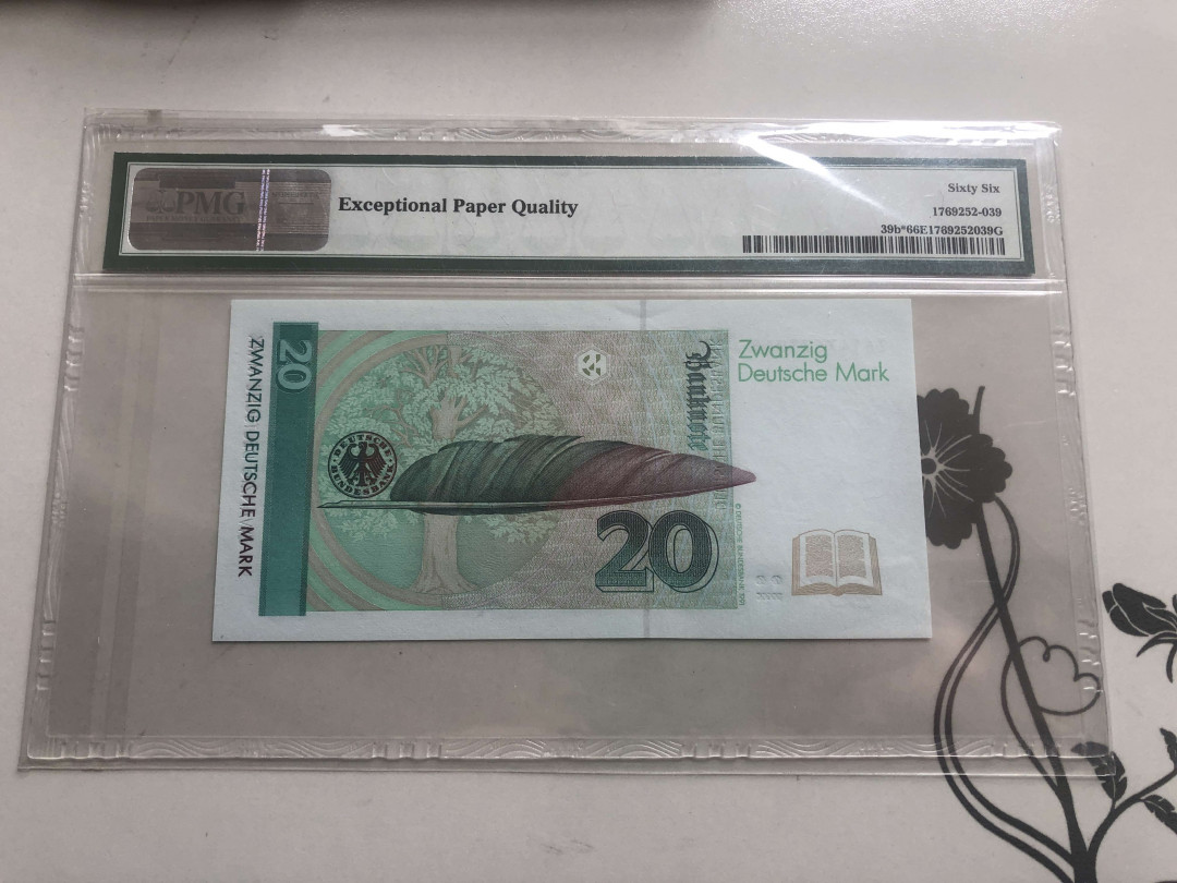 【收藏联盟】第127期拍卖——花神迎春（共50拍） 【补号】德国 1993年 20马克 PMG66EPQ