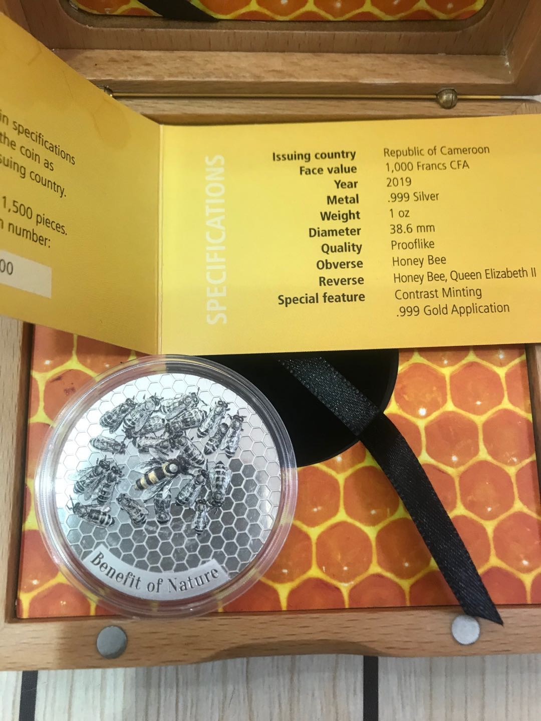 【大乐淘】第二期，开开心心大乐淘 喀麦隆2019年自然馈赠系列蜜蜂蜂巢银币