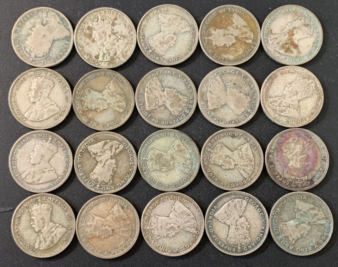 紫瑗钱币—微拍第36期  海峡殖民地 20分 银币 20枚一组 共108.6克 0.6银