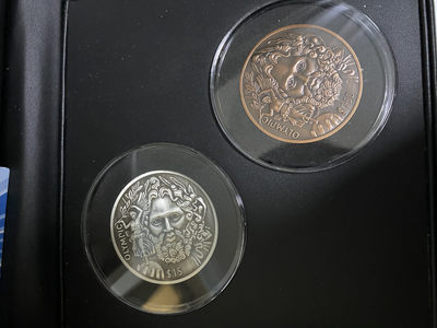 CSIS-GREAT评级精品钱币拍卖第二十九期 - 英属维尔京2013年希腊众神之神奥林匹克宙斯神仿古纪念银币铜币套