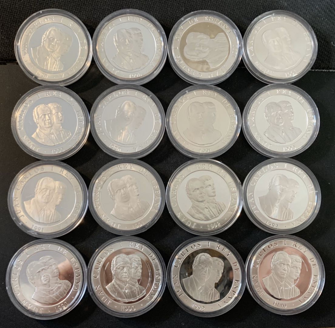 紫瑗钱币—微拍第36期  西班牙 1992年 巴塞罗娜奥运会 2000比塞塔 16枚全 银币 