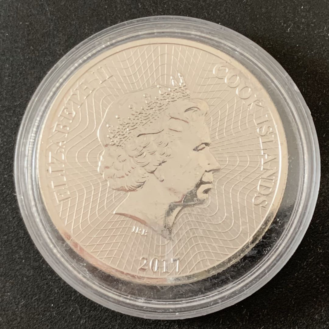 紫瑗钱币—微拍第36期  库克群岛 2017年 帆船 1元 投资银币 1盎司 0.9999银