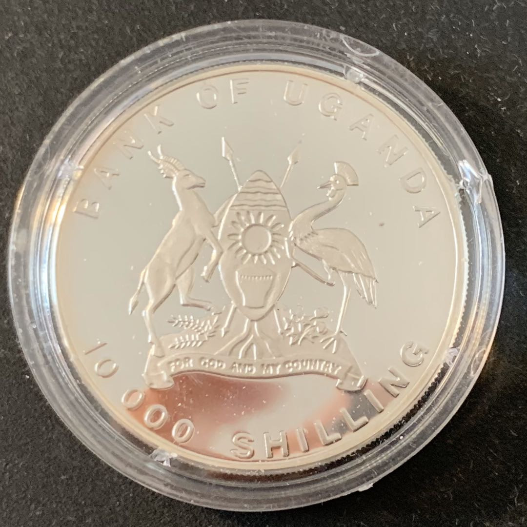 紫瑗钱币—微拍第36期  乌干达 1994年 美国世界杯 10000先令 20克 0.999银 精制