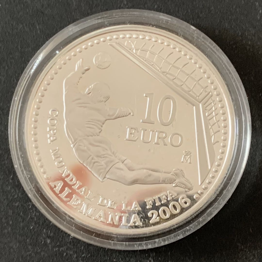 紫瑗钱币—微拍第36期  西班牙 2003年 德国世界杯 10欧元 27克 0.925银