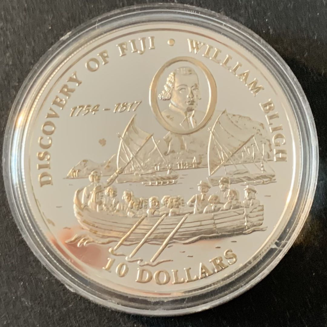 紫瑗钱币—微拍第36期  斐济 1993年 发现斐济 10元 31.1克 0.925银 精制