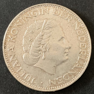 紫瑗钱币—微拍第36期  - 荷兰 1963年 2.5盾 15克 0.72银