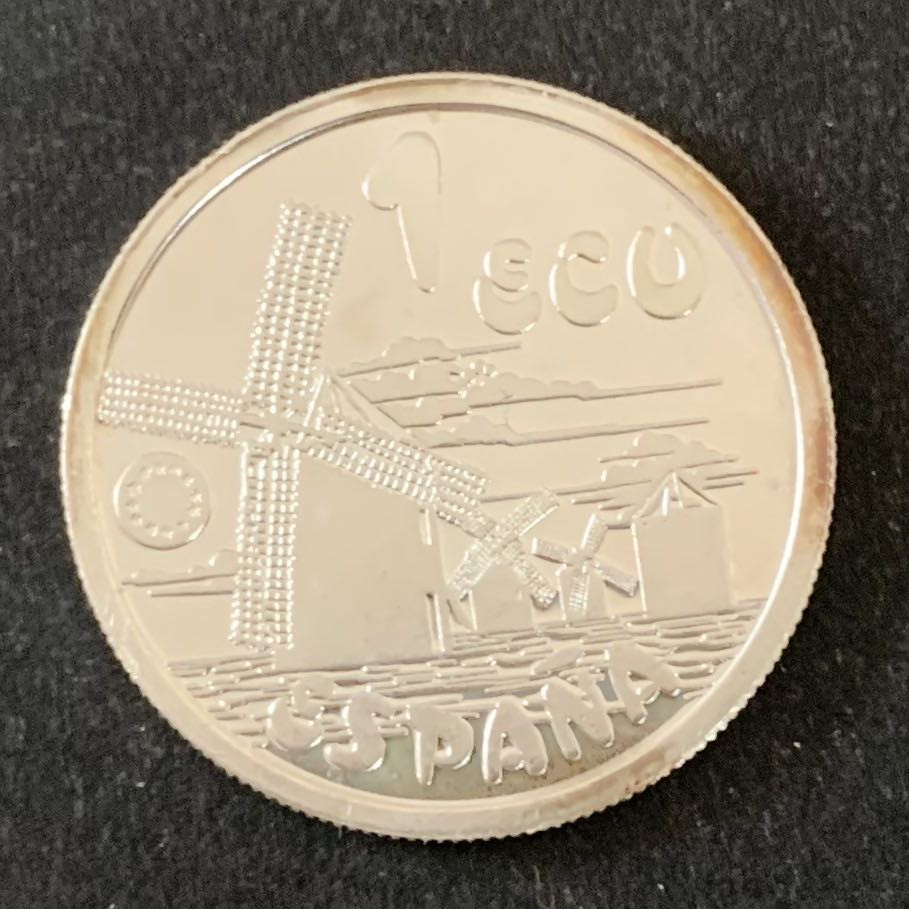 紫瑗钱币—微拍第36期  西班牙 1994年 唐吉坷德 1埃局 6.72克 0.925银